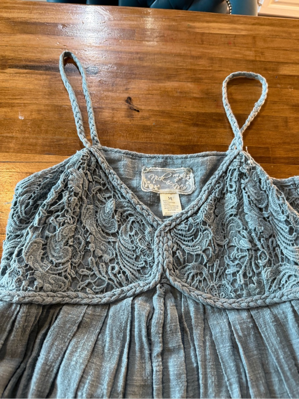 Anthropologie Nick & Mo Lace Boho Cotton Dress Sz Med (g24) - Picture 4 of 7